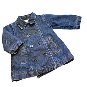 BABY GAP Denm Double Breasted Pea Coat sz 18-24m